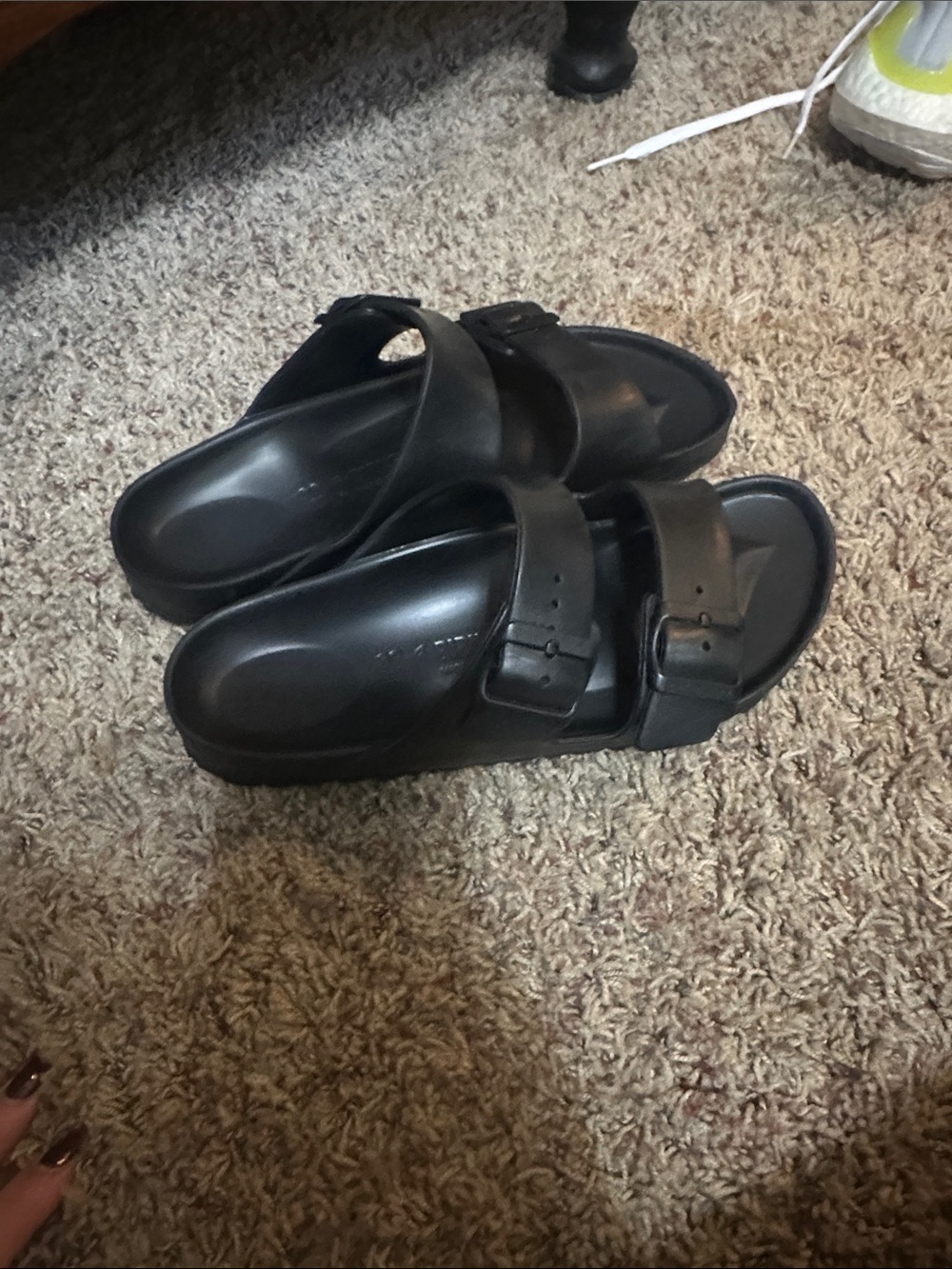Men's Black Birkenstock Slide Sandals